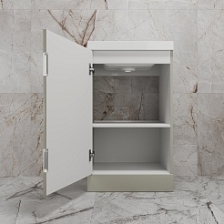 Style Line Тумба с раковиной Моно 50 серая галька – фотография-5